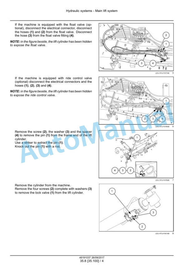 Alternative view of New Holland LM6.32, LM6.35, LM7.35, LM7.42, LM9.35 Stage IIIB Telescopic Handler Service Manual 48191037
