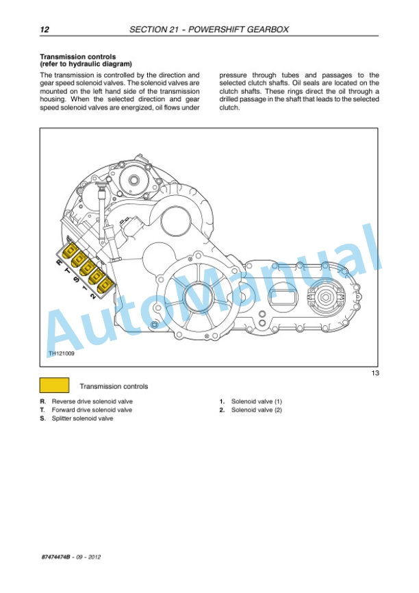 Alternative view of New Holland LM732 Telehandler Service Manual 87474474B