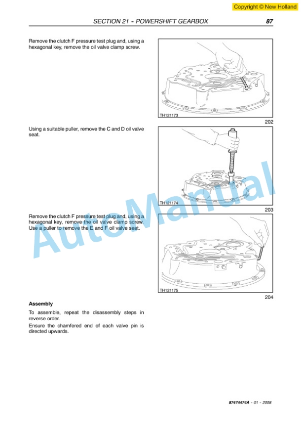 New Holland LM732 Telehandler Workshop Manual 87474474A-3