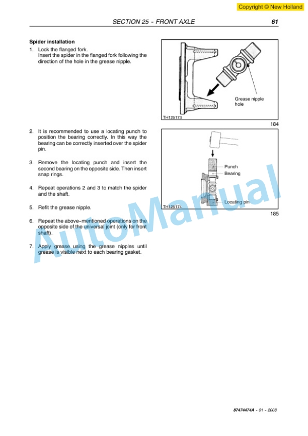 New Holland LM732 Telehandler Workshop Manual 87474474A-4