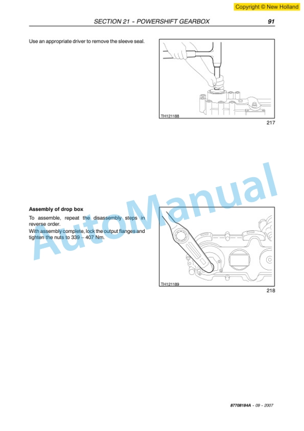 New Holland LM740 Telehandler Workshop Manual 87708184A-3
