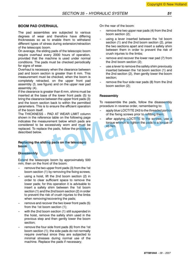 New Holland LM740 Telehandler Workshop Manual 87708184A-5