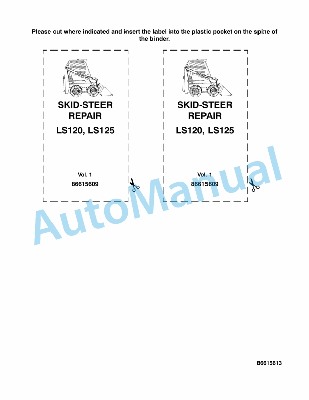 New Holland LS120, LS125 Skid-Steer Repair Manual 86615610