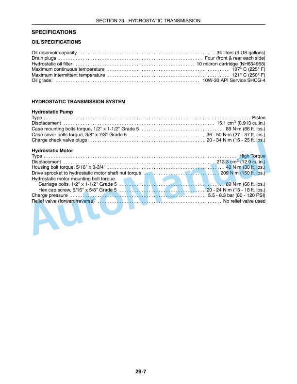 New Holland LS120, LS125 Skid-Steer Repair Manual 86615610-3