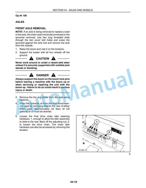 New Holland LS120, LS125 Skid-Steer Repair Manual 86615610-4