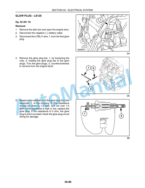 New Holland LS120, LS125 Skid-Steer Repair Manual 86615610-5