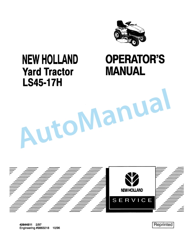 New Holland LS45-17H Yard Tractor Operation and Maintenance Manual 42644511