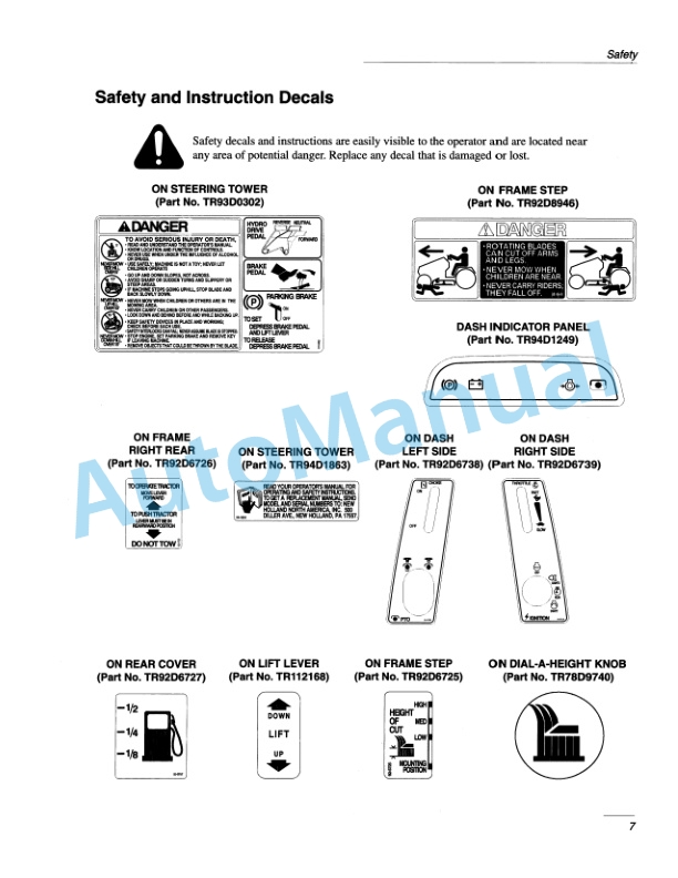 New Holland LS45-17H Yard Tractor Operation and Maintenance Manual 42644511-2