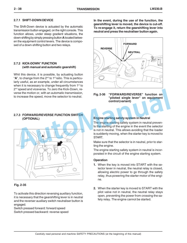 Alternative view of New Holland LW230.B Wheel Loader Service Manual 6036706100NA