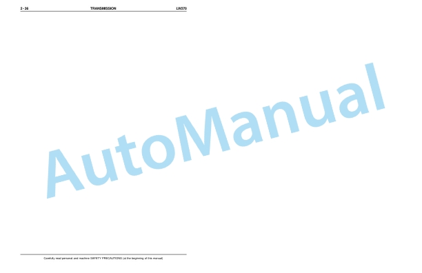 Alternative view of New Holland LW270 Wheel Loader Service Manual 75131020