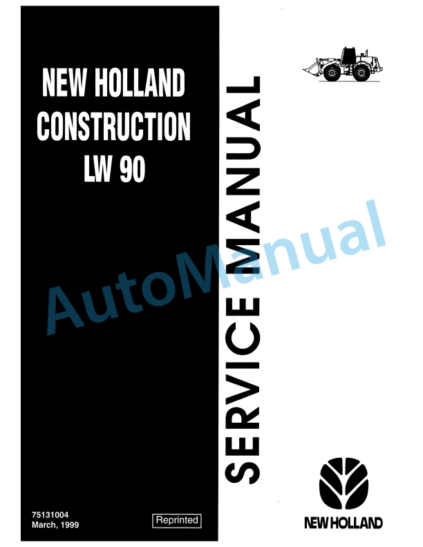 New Holland LW90 Wheel Loader Service Manual 75131004