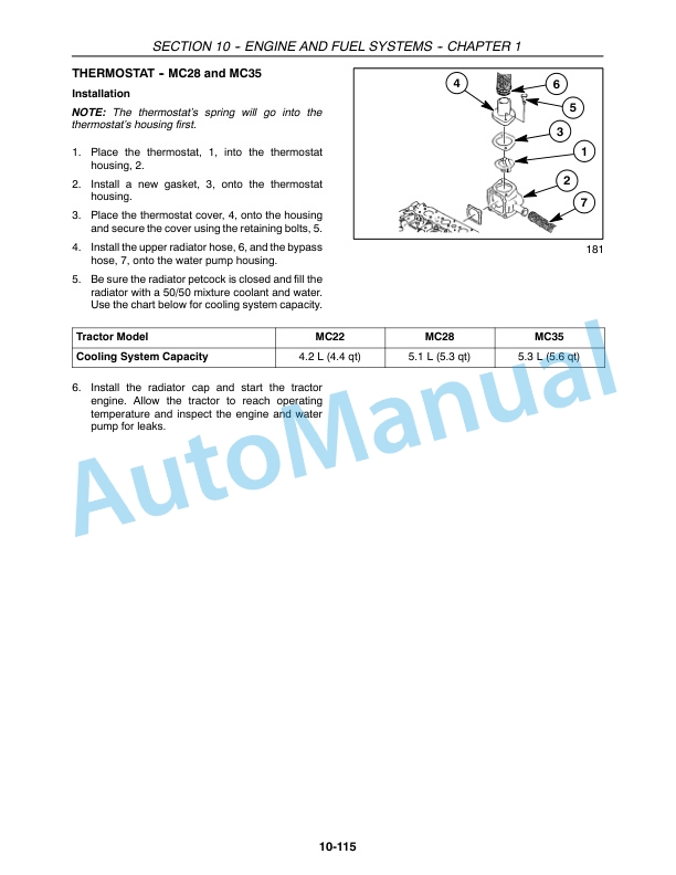 Alternative view of New Holland MC22, MC28, MC35 Tractor Repair Manual 87557976