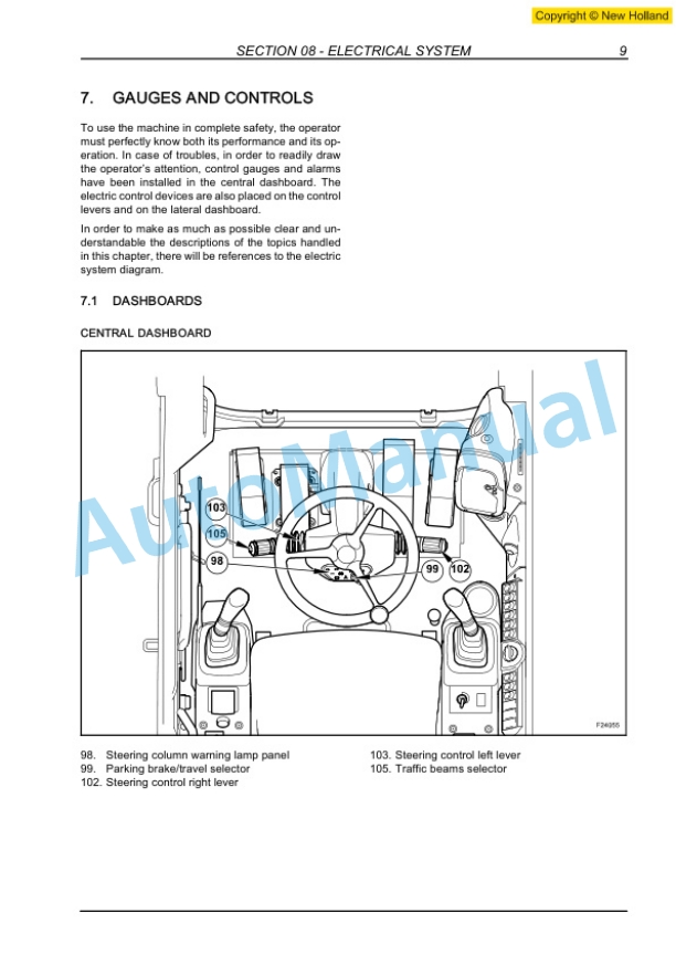 New Holland MH2.6, MH3.6 Excavator Repair Manual 87730662A-5