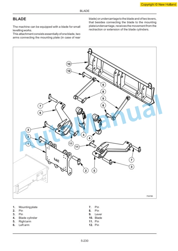 New Holland MH2.6, MH3.6 Excavator Service Manual 60413477-4