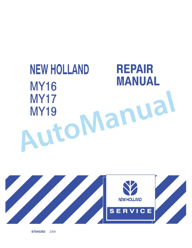 New Holland MY16, MY17, MY19 Yard Tractor Repair Manual 87045362