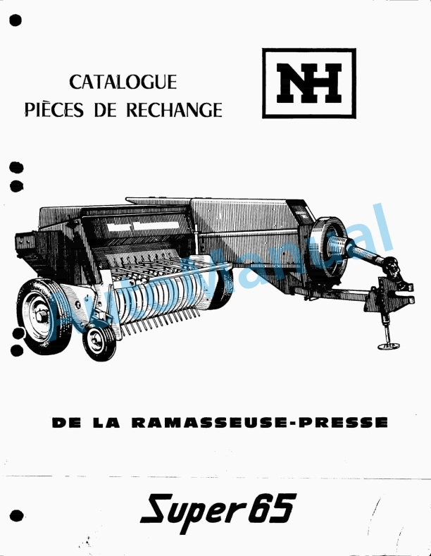 New Holland NH Super 65 From The Baler Service Parts Catalogue