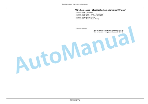 New Holland P1030, P1040, P1050, P1060 Air Cart Service Manual 84329246-2