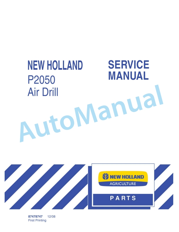 New Holland P2050 Air Drill Service Manual 87478747
