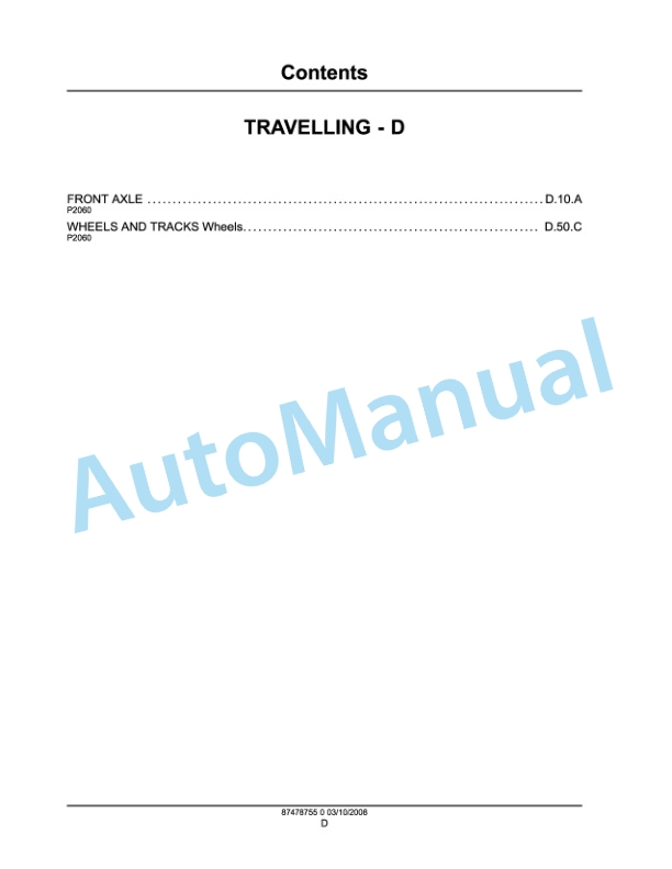 Alternative view of New Holland P2060 Air Hoe Drill Repair Manual 87478755