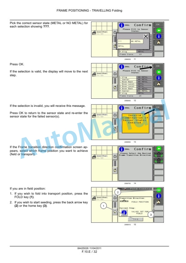 New Holland P2070 Precision Air Hoe Drill Service Manual 84425026-5