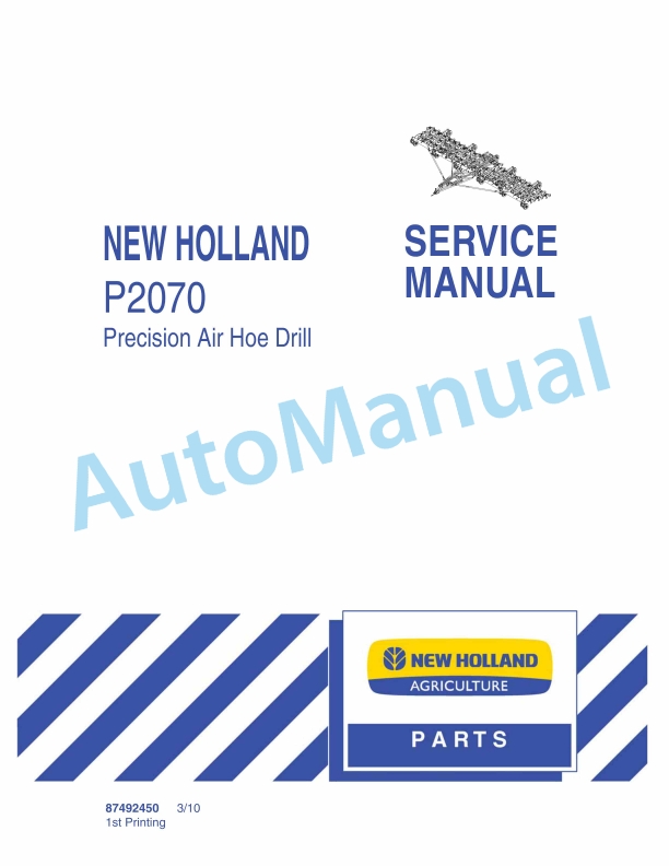 New Holland P2070 Precision Air Hoe Drill Service Manual 87492450