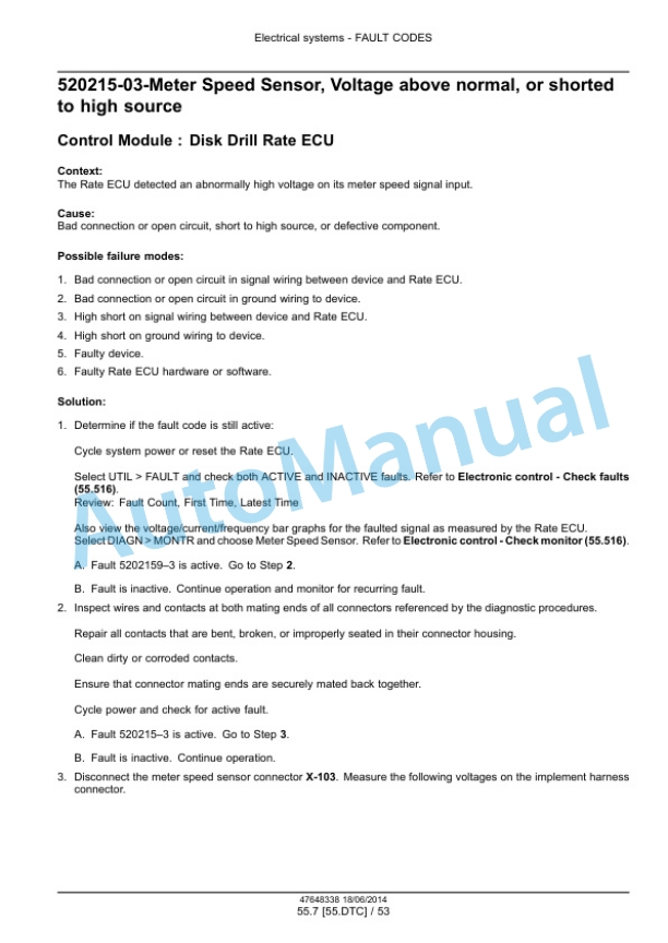 New Holland P2080, P2085 Disk Drill Service Manual 47648338-5