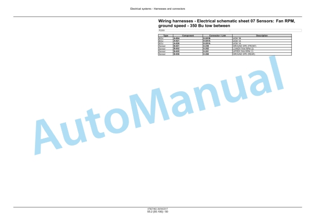 Alternative view of New Holland P2350, P3440, P3550, P4460, P4580, P4760, P4950 Air Cart Service Manual 47827462