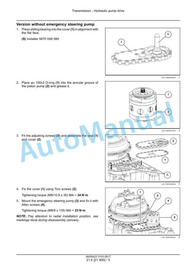 Alternative view of New Holland RG140.B, RG170.B, RG200.B Motor Grader Service Manual 48050423