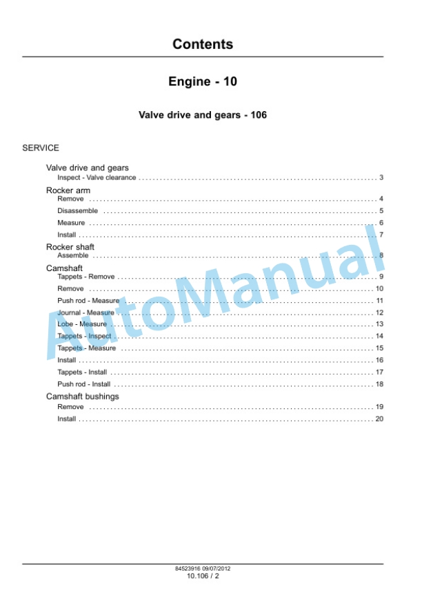 New Holland S3L2 Engine Service Manual 84523916-3