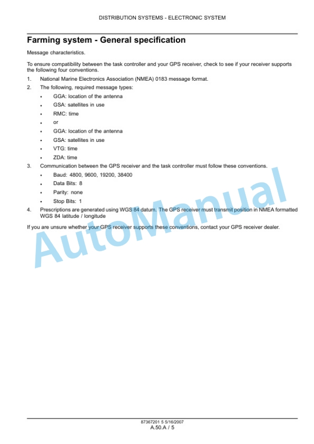 New Holland SC180, SC230, SC260, SC380, SC430 Repair Manual 87367201-2