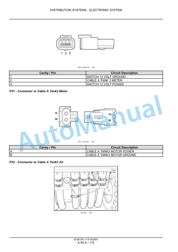 New Holland SC180, SC230, SC260, SC380, SC430 Repair Manual 87367201-3