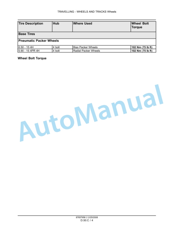 Alternative view of New Holland SD550 Repair Manual 87657956