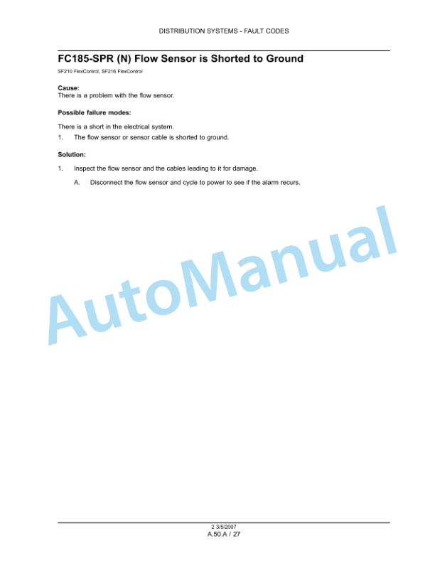 Alternative view of New Holland SF210, SF216 Repair Manual 87606645