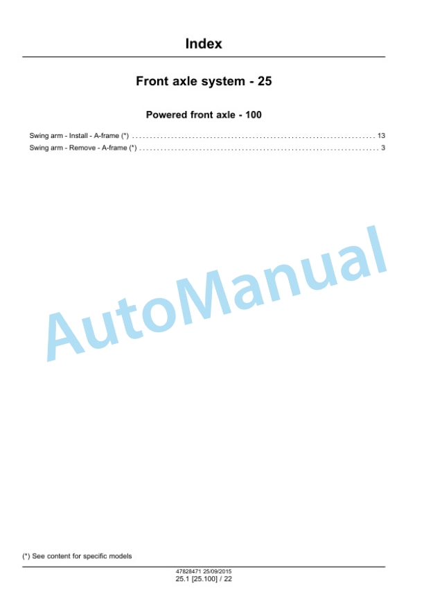 Alternative view of New Holland SP.295F, SP.300F, SP.345F Guardian Tier 4B Final Sprayer Service Manual 47828471