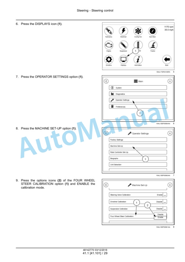 Alternative view of New Holland SP310F Guardian Tier 4B Final Sprayer Service Manual 48142770