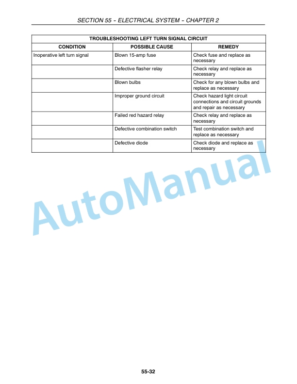 New Holland T1010, T1030, T1110 Tractor Repair Manual 87739176-3
