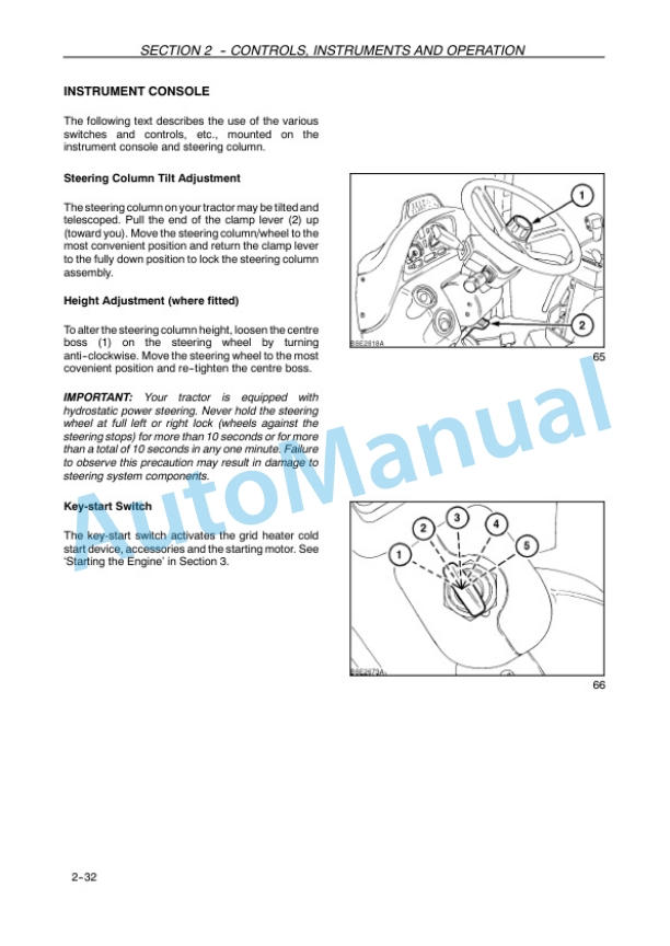 Alternative view of New Holland T1254B, T1404B Tractor Operation and Maintenance Manual 48096648
