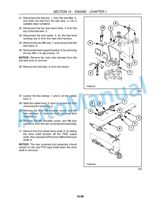 New Holland T1510, T1520 Tractor Service Manual 84260811-4