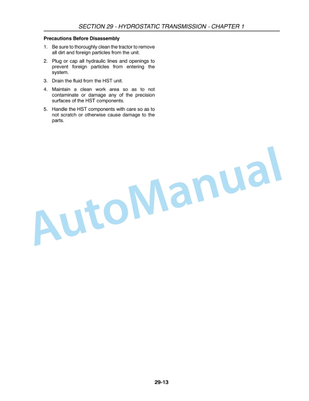 New Holland T1510, T1520 Tractor Service Manual 84260812-5