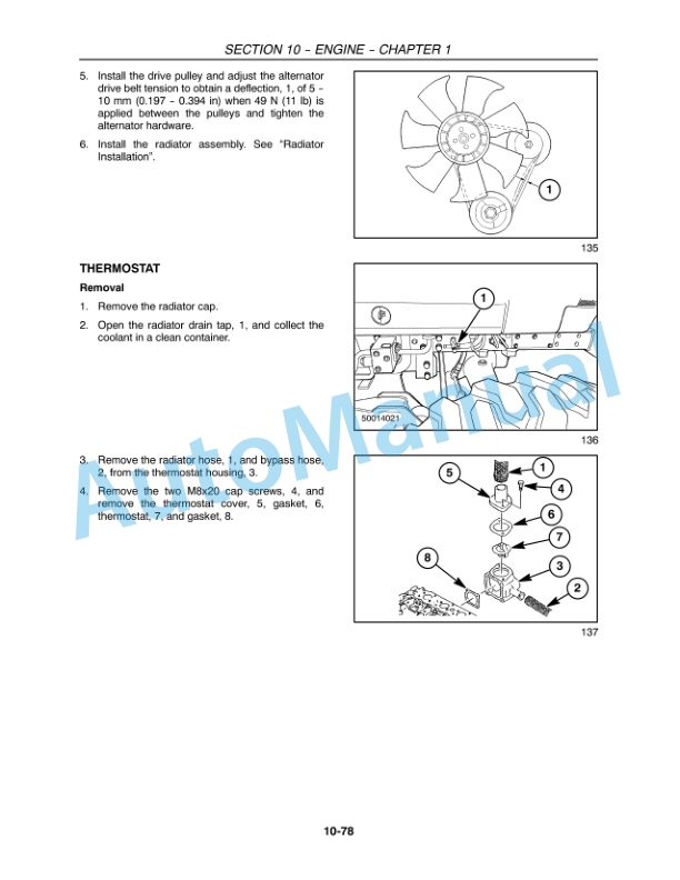 Alternative view of New Holland T1510, T1520 Tractor Service Manual 84260815