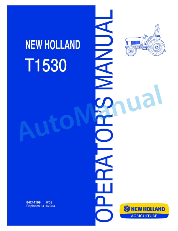 New Holland T1530 Tractor Operation and Maintenance Manual 84244199