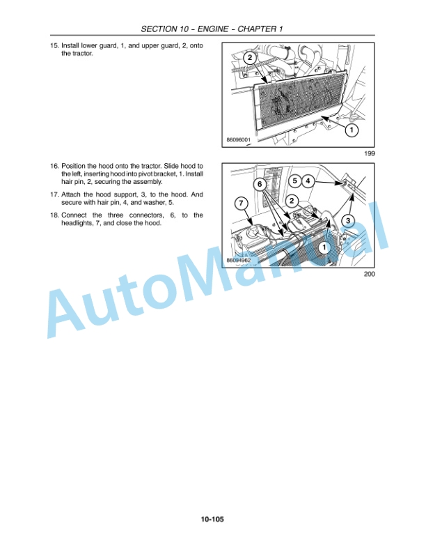 Alternative view of New Holland T1530 Tractor Service Manual 84227369