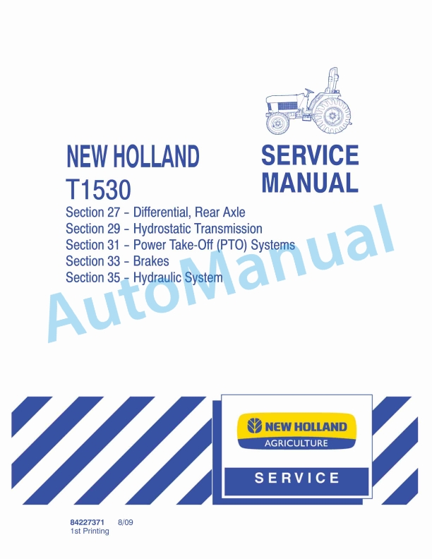 New Holland T1530 Tractor Service Manual 84227371