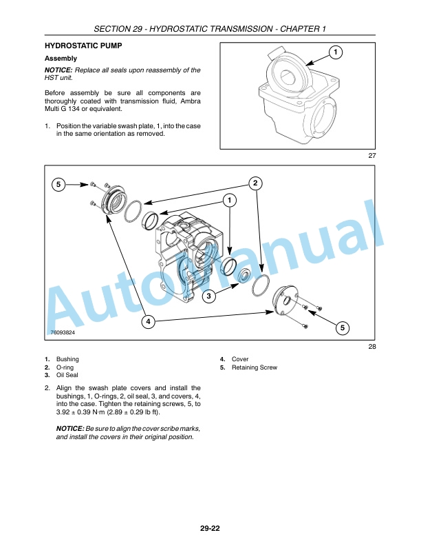New Holland T1530 Tractor Service Manual 84227371-2