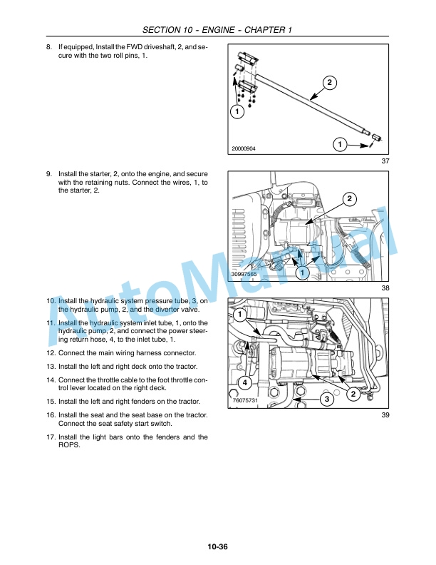 New Holland T2310, T2320, T2330 Tractor Repair Manual 87491391-3