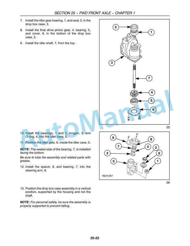 New Holland T2310, T2320, T2330 Tractor Repair Manual 87491392-3