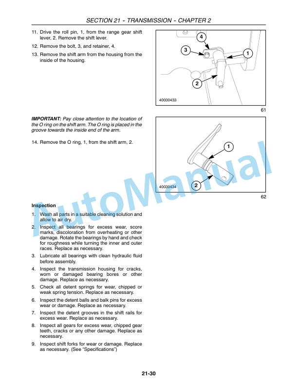 New Holland T2410, T2420 Tractor Repair Manual 87693285-5