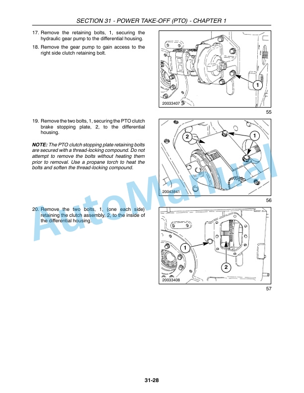 New Holland T2410, T2420 Tractor Repair Manual 87693286-5