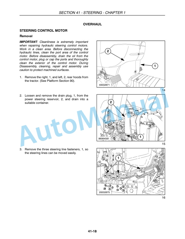 New Holland T2410, T2420 Tractor Repair Manual 87693287-5