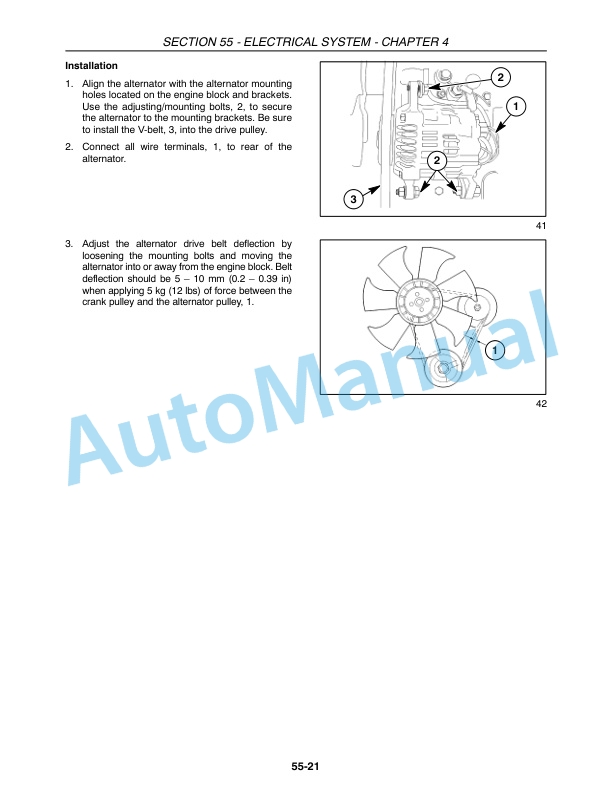 New Holland T2410, T2420 Tractor Repair Manual 87693288-5